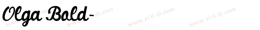 Olga Bold字体转换